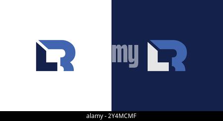 Modern and Bold LR logo design Stock Vector