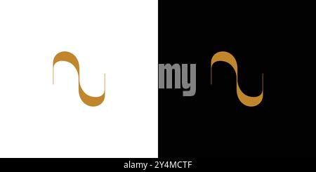 Elegant and luxury N logo design Stock Vector