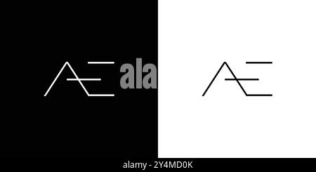 Modern and unique AE logo design Stock Vector