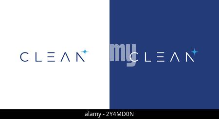 Simple and unique Clean logo design Stock Vector