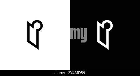 Modern and unique I logo design Stock Vector