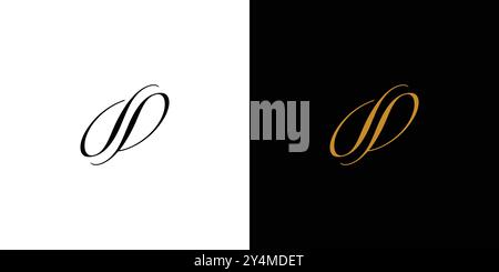 Elegant and luxury SP logo design Stock Vector
