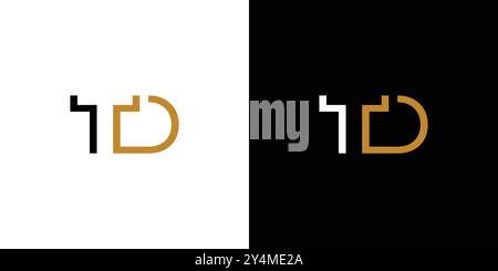 Modern and unique TD logo design Stock Vector