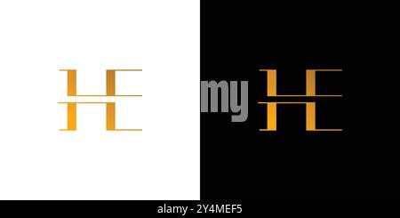 Modern and elegant HE  logo design Stock Vector