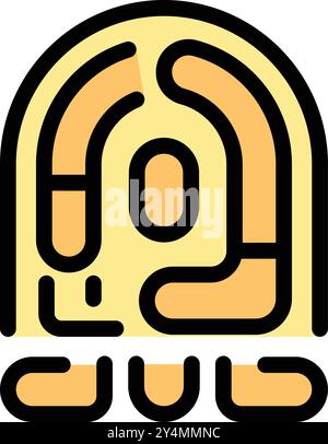 Fingerprint scanner is verifying someone's identity for security access Stock Vector