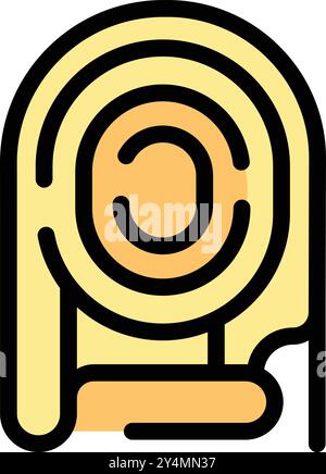 Fingerprint being scanned, highlighting the concept of biometric security and personal identification Stock Vector