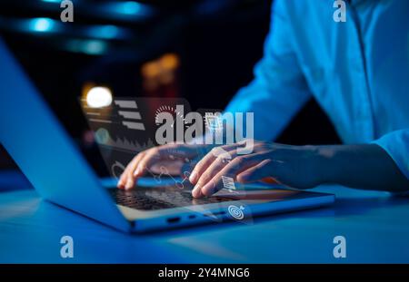 Business Innovation with AI and Marketing Analytics Stock Photo