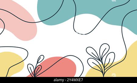 Hand drawn floral seamless pattern abctract background Stock Vector