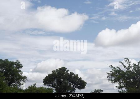 Chittorgarh, Rajasthan / India - September 22, 2019: The view of the formation of clouds in the sky. Stock Photo