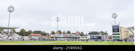 A general view of the ground as spectators arrive ahead of play during the 1st Metro Bank One Day Series match between England and Australia at Trent Bridge, Nottingham on Thursday 19th September 2024. (Photo: Stuart Leggett | MI News) Credit: MI News & Sport /Alamy Live News Stock Photo