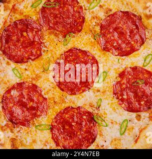 Pepperoni pizza. italian pizza background or texture Stock Photo