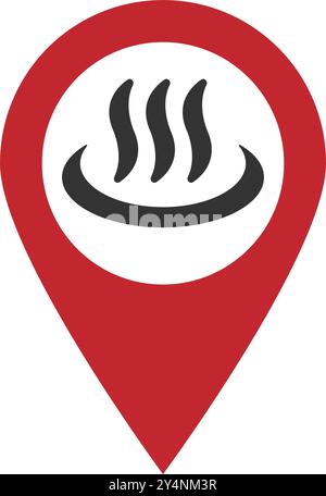 Onsen hot springs icon design template Stock Vector Image & Art - Alamy