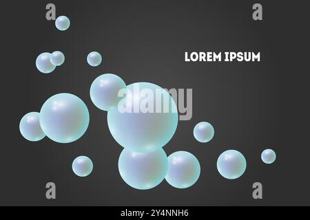 Abstract background with multicolored 3d spheres Stock Vector