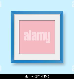 Realistic photo frame mockup Stock Vector