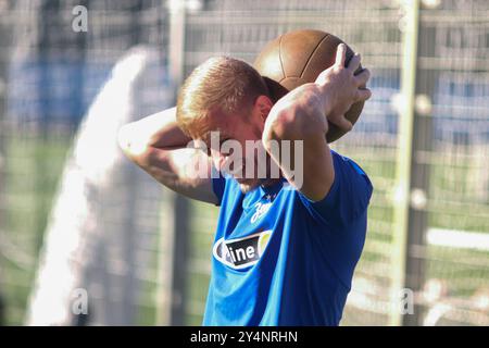 Saint Petersburg, Russia. 19th Sep, 2024. Dmitri Chistyakov, of the Zenit football club seen during an open training at the Zenit FC training base in Saint Petersburg before the Zenit Saint Petersburg - Fakel Voronezh football match, Russian Premier League, which will be held in Saint-Petersburg, Gazprom Arena. Credit: SOPA Images Limited/Alamy Live News Stock Photo