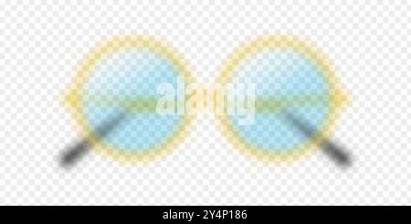 Vector illustration of blurred Gandhi specs on transparent background Stock Vector