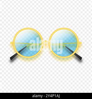 Vector illustration of Gandhi specs on transparent background Stock Vector