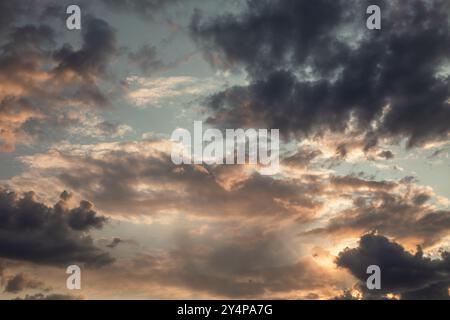 Beautiful sky with cloud before sunset Stock Photo