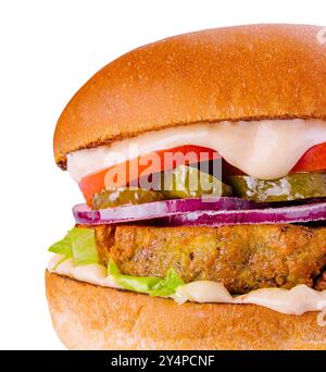 Healthy Vegan Vegetarian Meat Free Burger Stock Photo