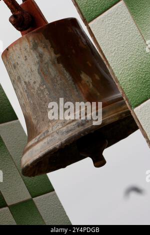 Worli Koliwada, Maharashtra / India - September 26, 2006 : A close-up view of the bell in the village. Stock Photo