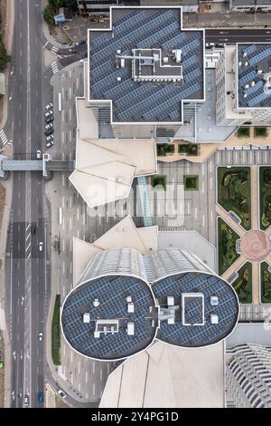 Aerial view of modern residential buildings in West Philadelphia ...