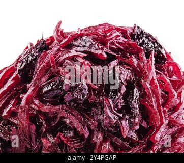 Grated beets in a plate isolated on white background Stock Photo