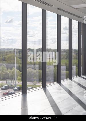 Elevated view across park and surrounds. 400 Long Water, Reading, United Kingdom. Architect: Apt London, 2022. Stock Photo