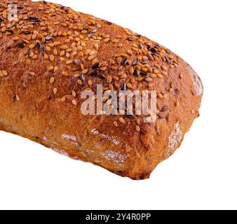 Gluten free multi seed bread with linseed isolated Stock Photo