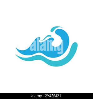 Blue Waves Logo and icon Stock Vector