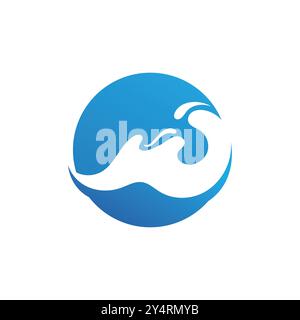 Blue Waves Logo and icon Stock Vector