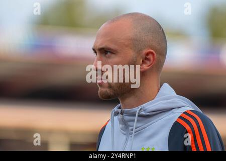 Belgrade, Serbia. 19th Sep, 2024. Fredrik Aursnes of Benfica ahead of the UEFA Champions League 2024/25 League Phase MD1 match between FK Crvena Zvezda and SL Benfica at the Rajko Mitic Stadium on September 19, 2024. Credit: Dimitrije Vasiljevic/Alamy Live News Stock Photo