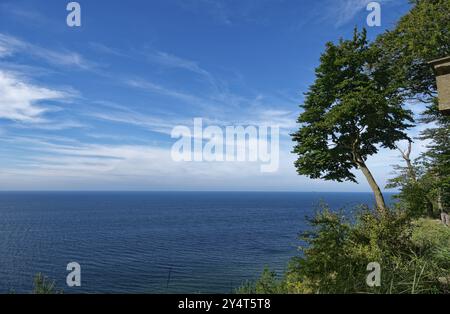 View of the Baltic Sea from the Gosa viewpoint in the Wolin National Park, also known as Wollin, . Wiselka, West Pomerania, Poland, Central Europe, Eu Stock Photo