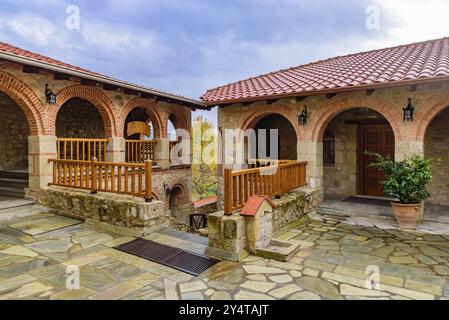 Eastern Orthodox monastery in Meteora, Greece, Europe Stock Photo