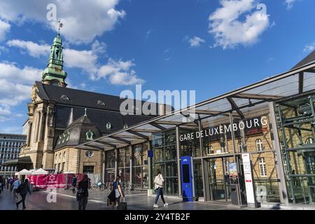 Luxembourg railway station, the main station in Luxembourg City Stock Photo