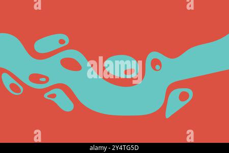 Abstract red and blue shapes ideal for backgrounds, presentations, designs, and creative projects needing a pop of color and energy. Stock Vector