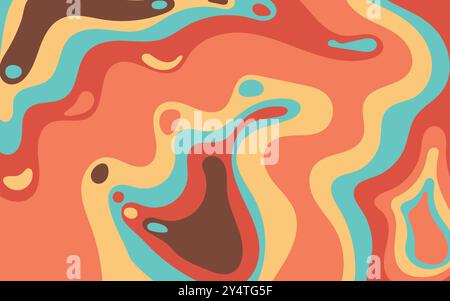 Abstract background suitable for web design, presentations, print materials. Features wavy lines and vibrant colors for a modern look. Stock Vector