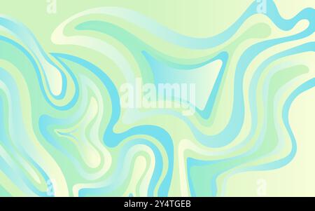 Abstract background with blue and green wavy shapes. Suitable for digital designs, presentations, web graphics, and artistic projects needing a modern Stock Vector