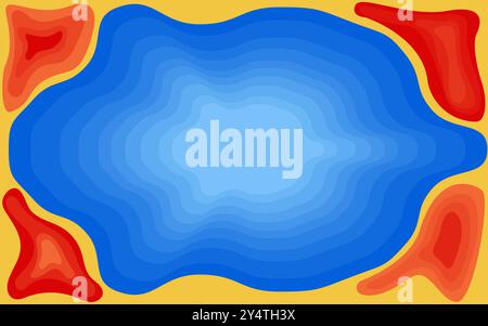 Abstract background with blue, yellow, red shapes suitable for presentations, websites, graphic design projects, and print materials. Bold and vibrant Stock Vector
