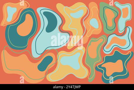 Abstract background with colorful overlapping shapes. Suitable for vibrant designs, modern art concepts, and creative projects Stock Vector