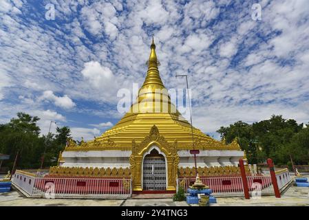 Myanmar Golden Temple in Lumbini, Nepal, Asia Stock Photo