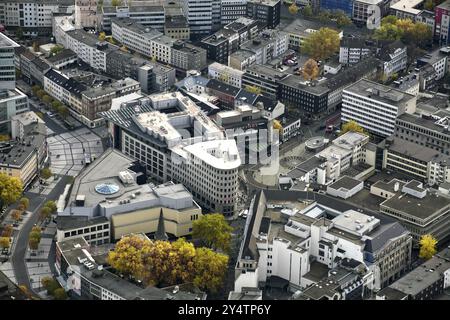 Bochum city centre, Bochum, city, Ruhr area, North Rhine-Westphalia, city view, aerial view, overview Stock Photo