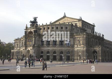 The Semperoper in Dresden is the opera house of the Saxon State Opera Dresden, which has a long historical tradition as the court and state opera of S Stock Photo