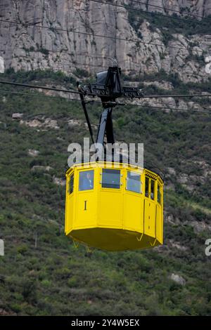 The funicular that takes you to Montserrat. Stock Photo