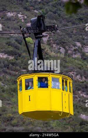 The funicular that takes you to Montserrat. Stock Photo