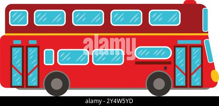 Bus Cartoon Drawing Stock Vector