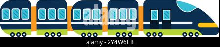 High Speed Train Wind Element Stock Vector