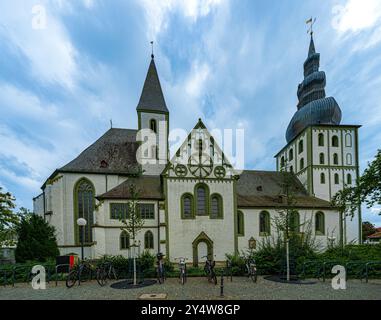 Towers of the Marien church in Lippstadt, Germany Stock Photo