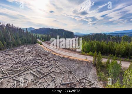 Coastal gaslink pipeline in the Wet'suwet'en territory in North British Columbia, Canada. Stock Photo