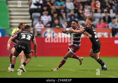 Salford Red Devils' Kai Morgan during the Challenge Cup match at ...