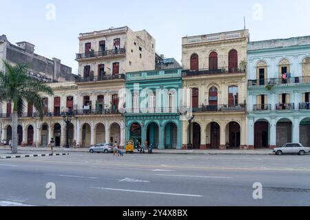 Colorful old buildings in Havana, Cuba. Stock Photo